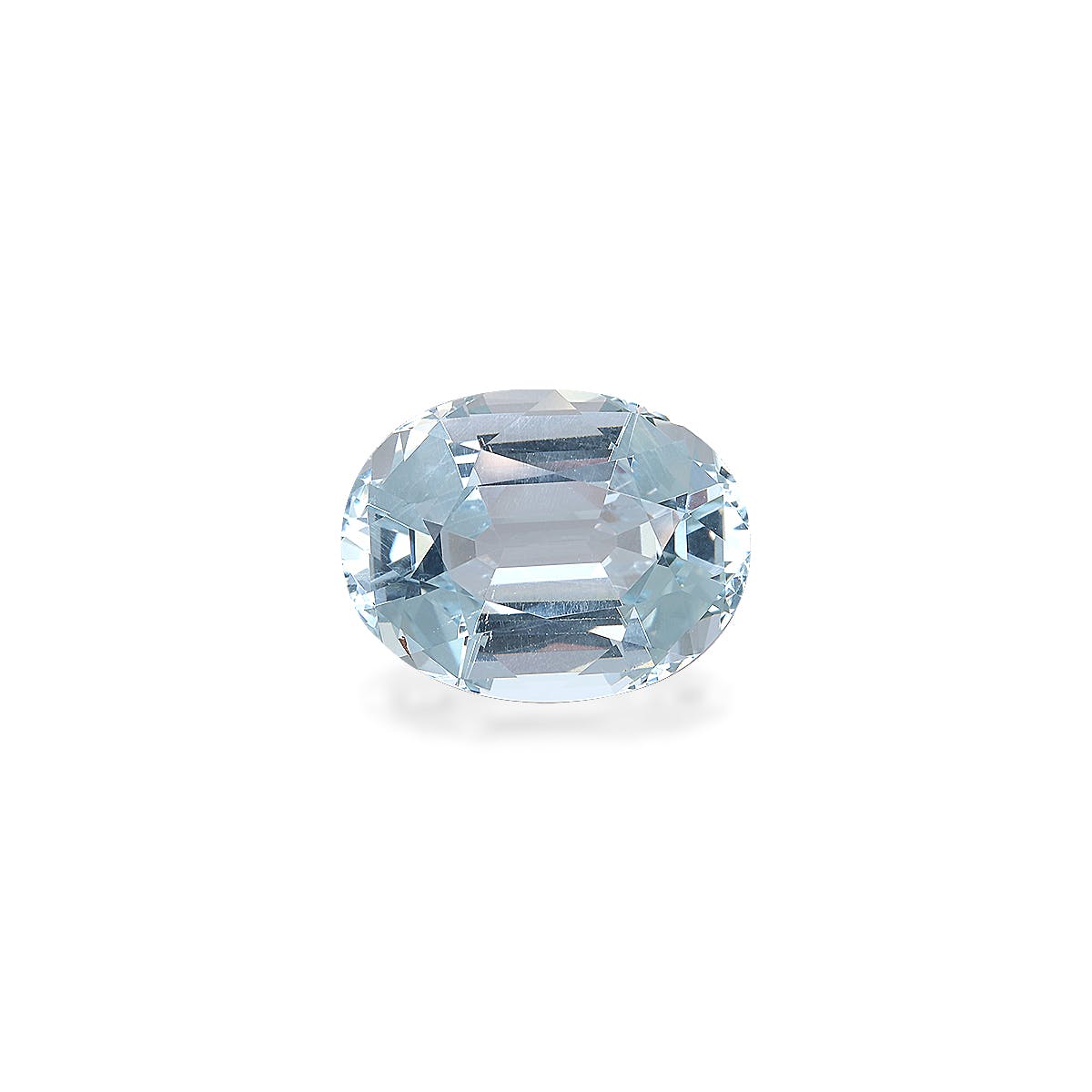 Aquamarine Oval Fine Step Cut Sky Blue