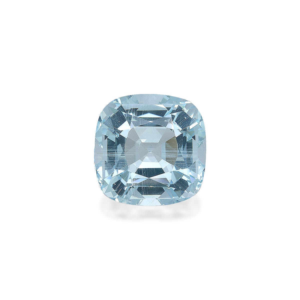 Aquamarine Cushion Fine Step Cut Baby Blue