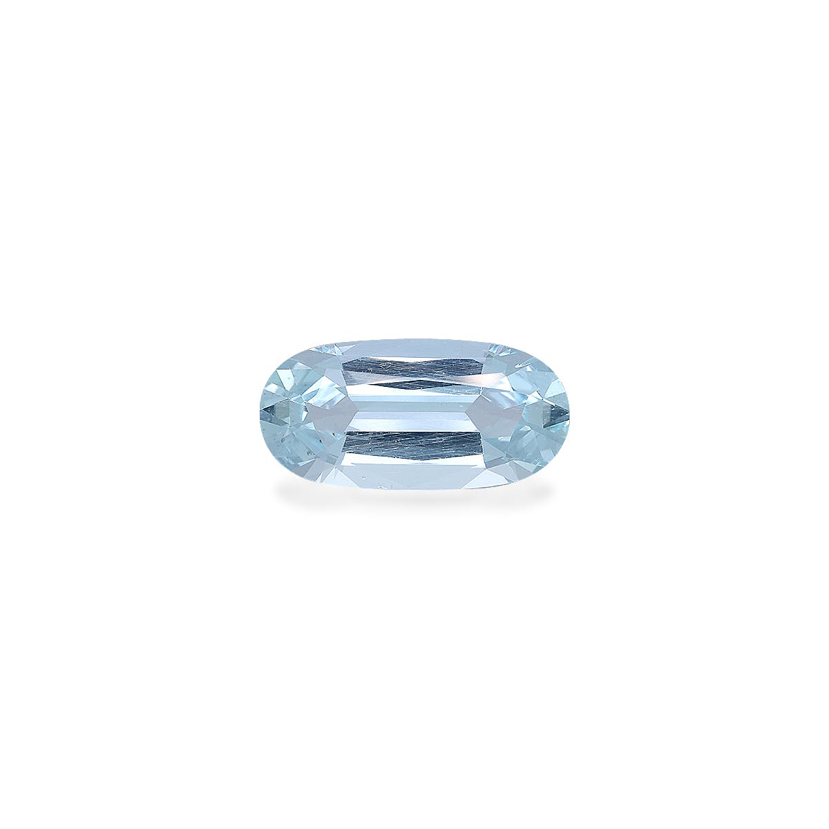 Aquamarine Oval Fine Step Cut Sky Blue