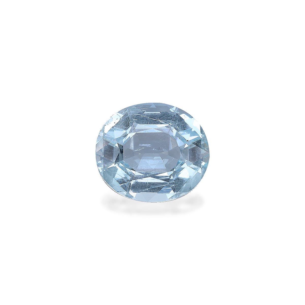 Aquamarine Oval Fine Step Cut Sky Blue