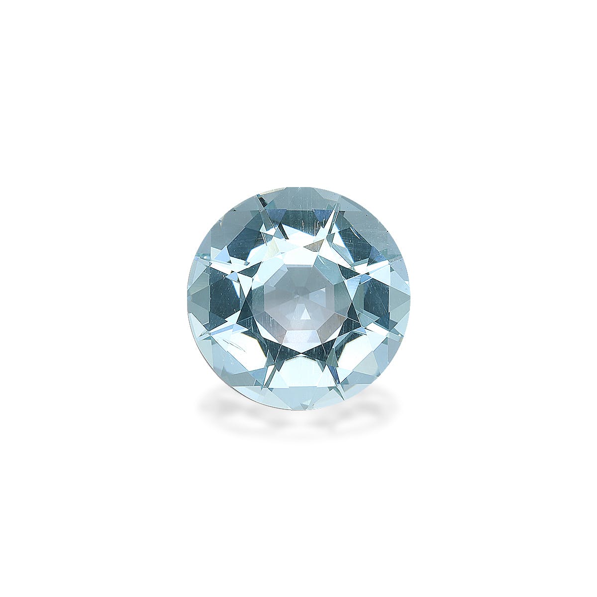 Aquamarine Round Fine Step Cut Blue