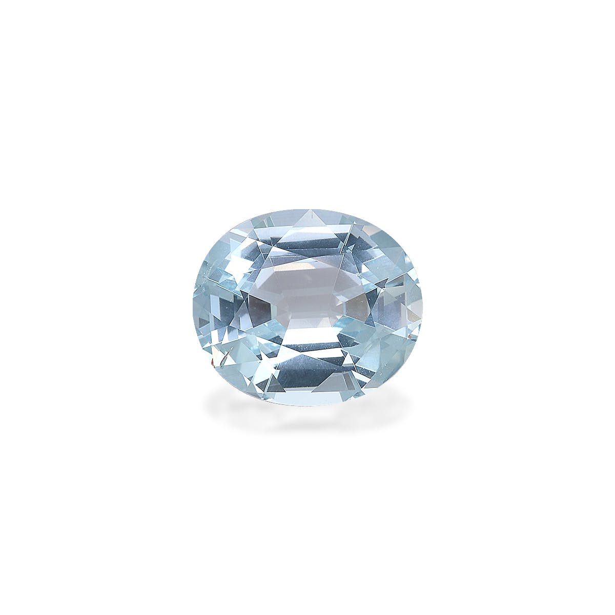 Aquamarine Oval Fine Step Cut Sky Blue