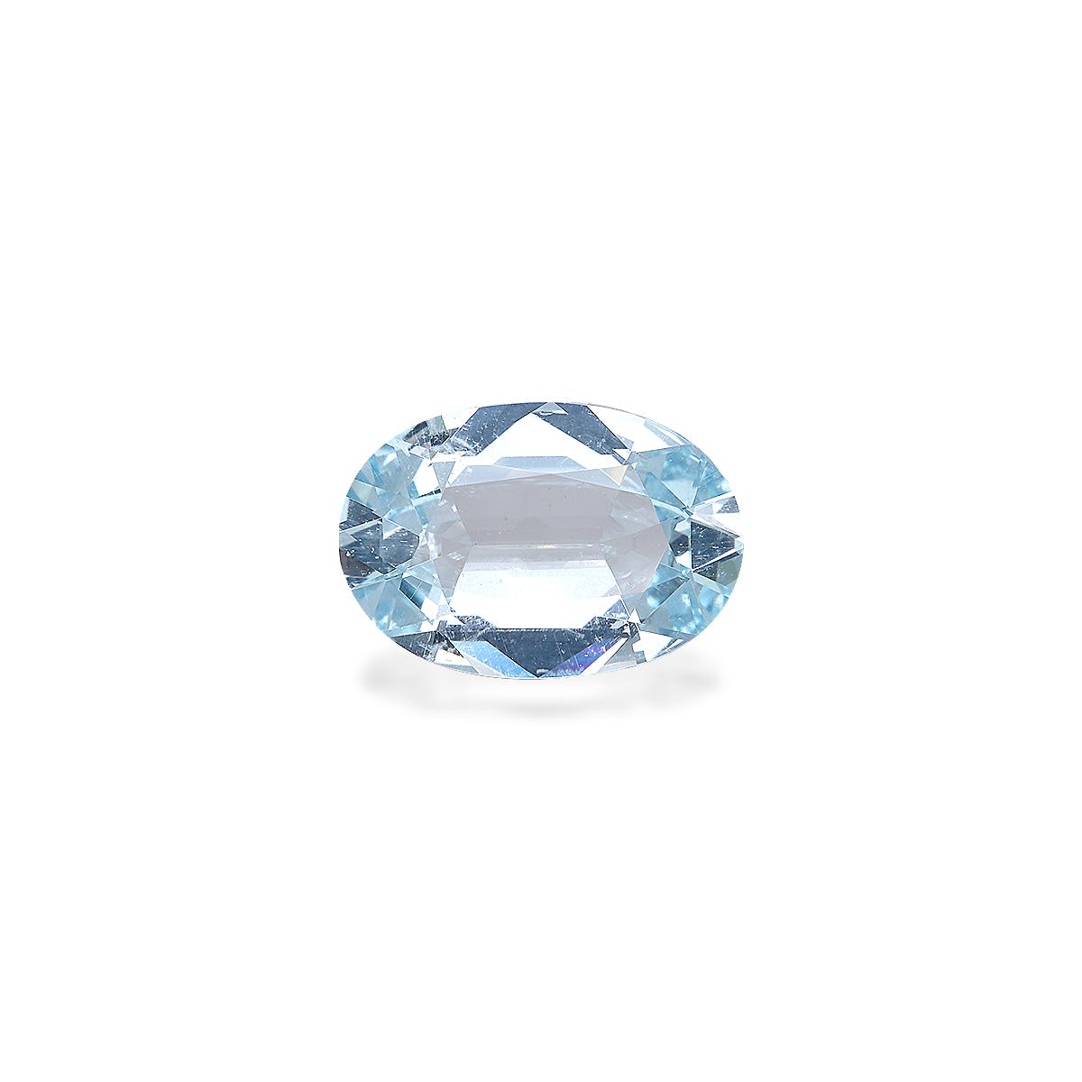 Aquamarine Oval Fine Step Cut Sky Blue