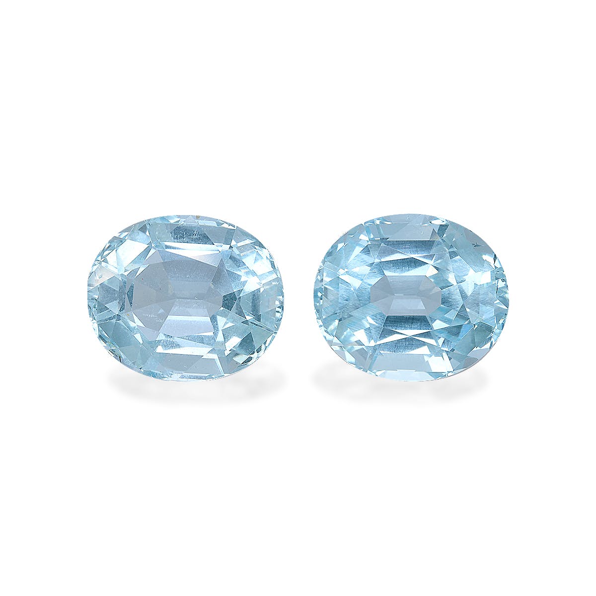 Aquamarine Oval Fine Step Cut Blue