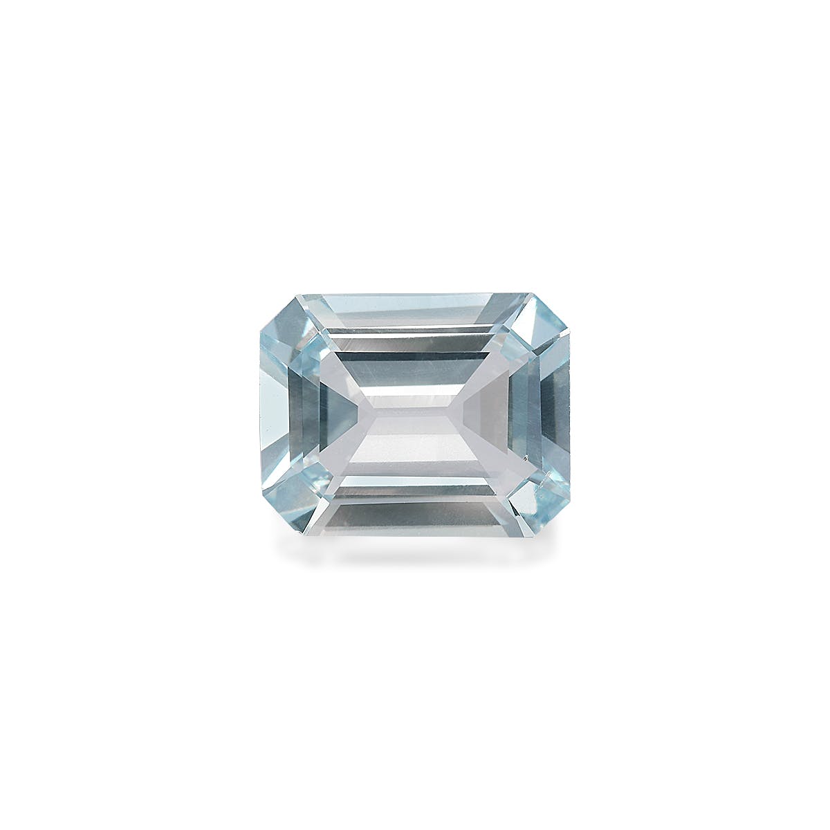 Aquamarine Rectangular Emerald Cut Frost White