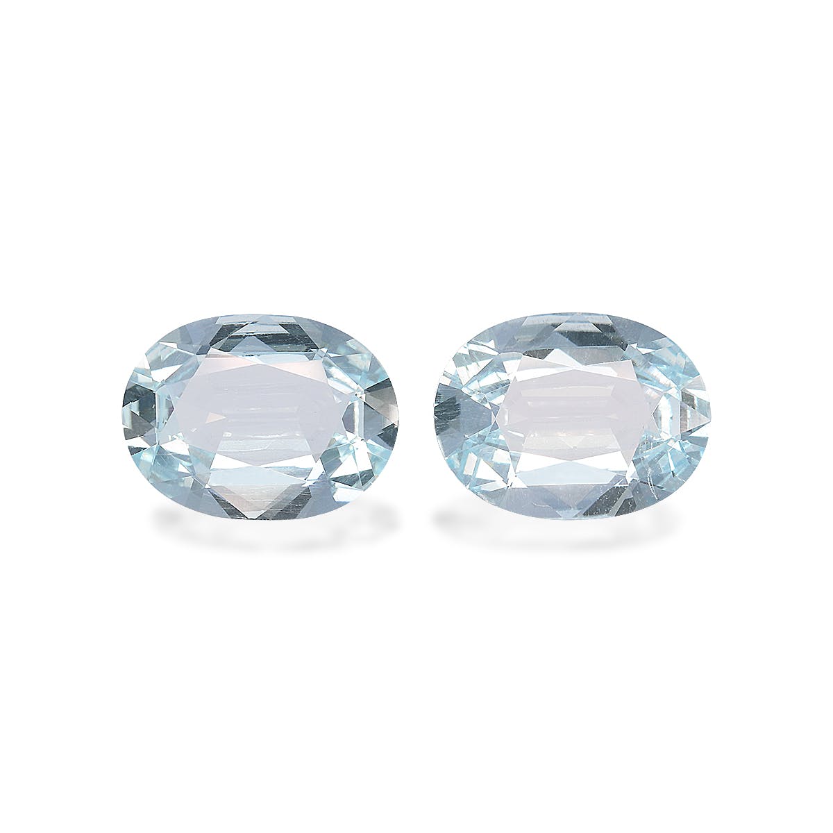 Aquamarine Oval Fine Step Cut Baby Blue