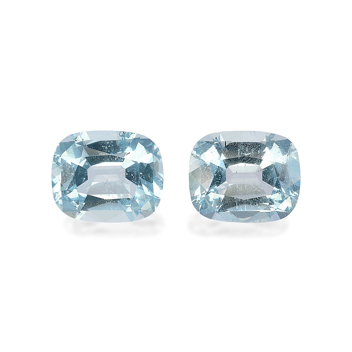 Aquamarine Cushion Fine Step Cut Baby Blue