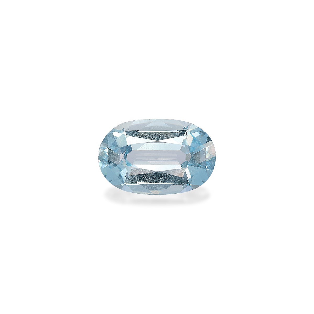 Aquamarine Oval Fine Step Cut Baby Blue