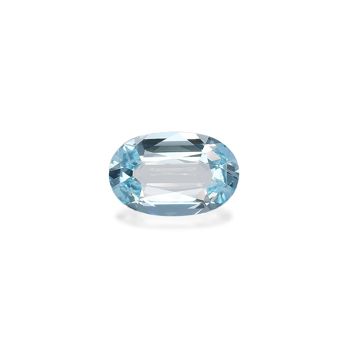 Aquamarine Oval Fine Step Cut Baby Blue