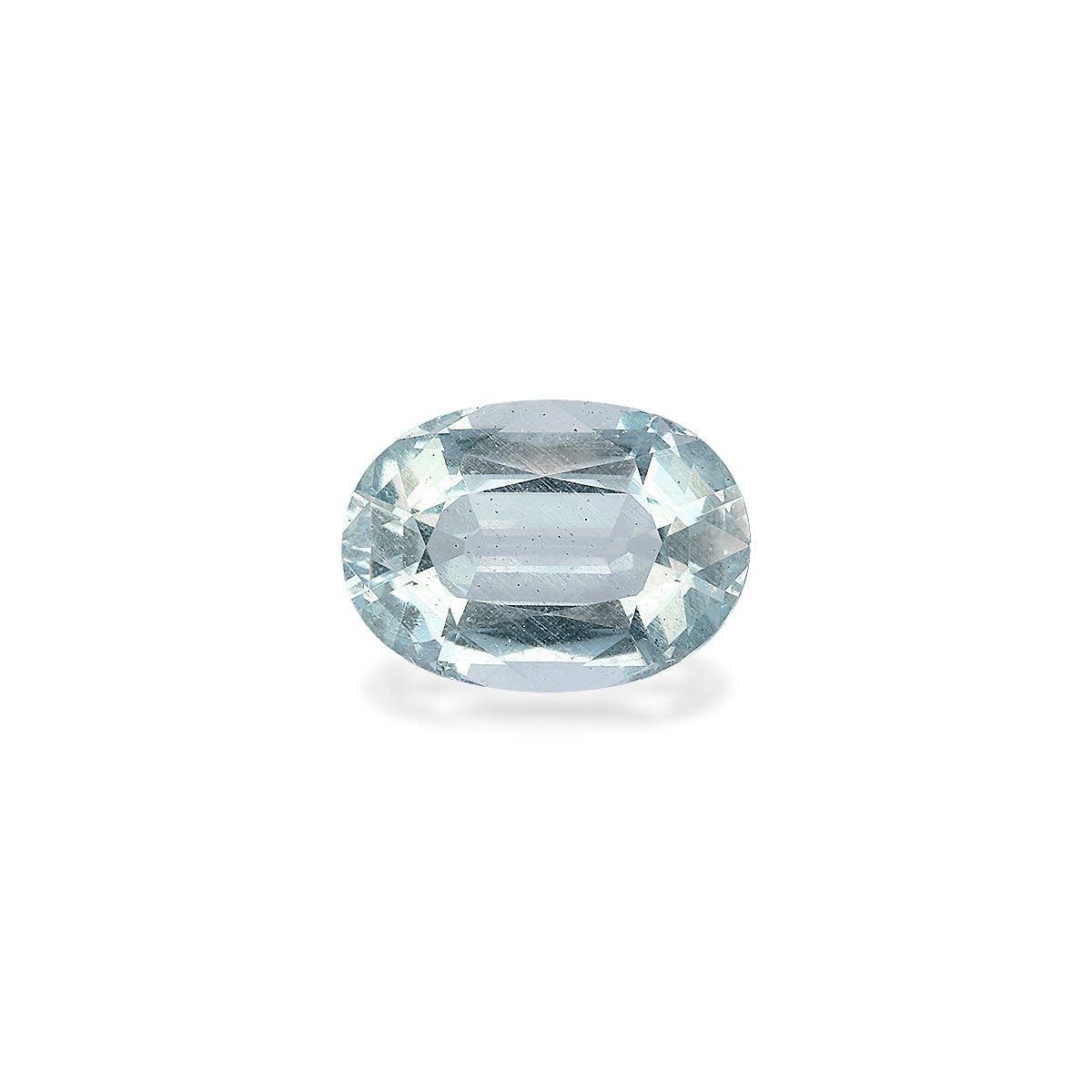 Aquamarine Oval Fine Step Cut Baby Blue