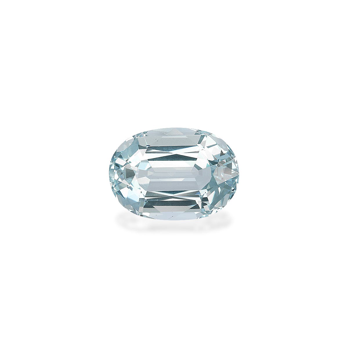 Aquamarine Oval Fine Step Cut Baby Blue