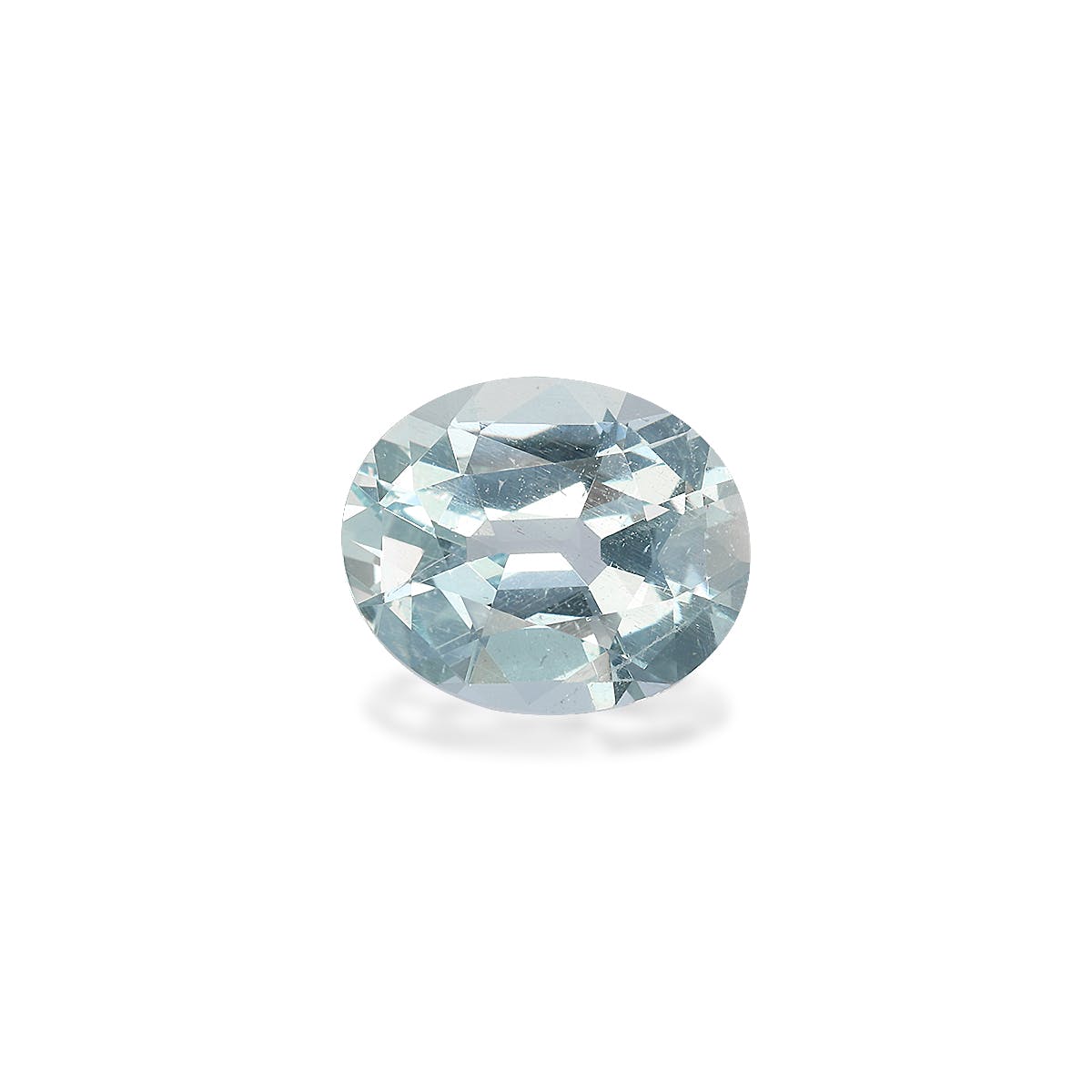 Aquamarine Oval Fine Step Cut Sky Blue