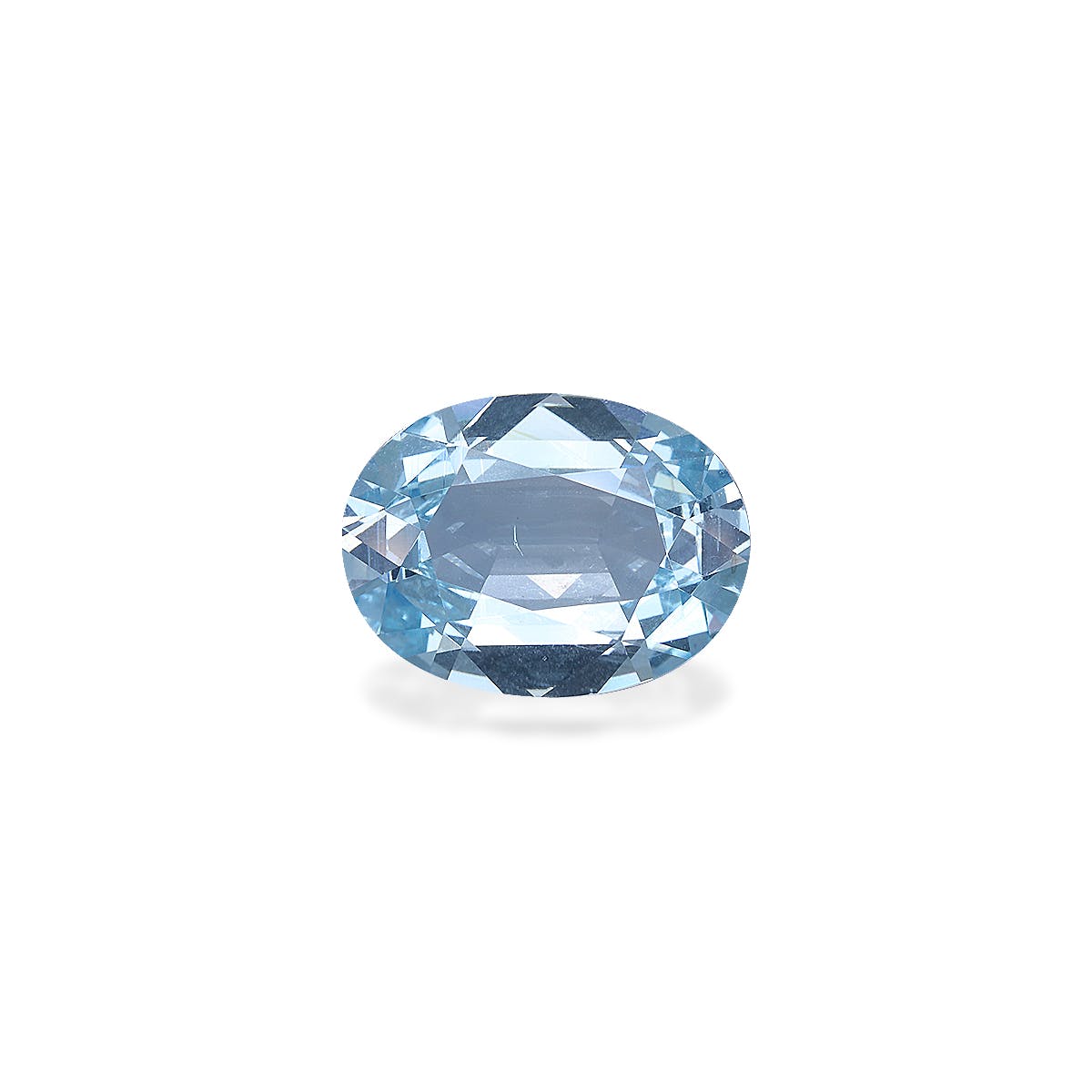 Aquamarine Oval Fine Step Cut Baby Blue