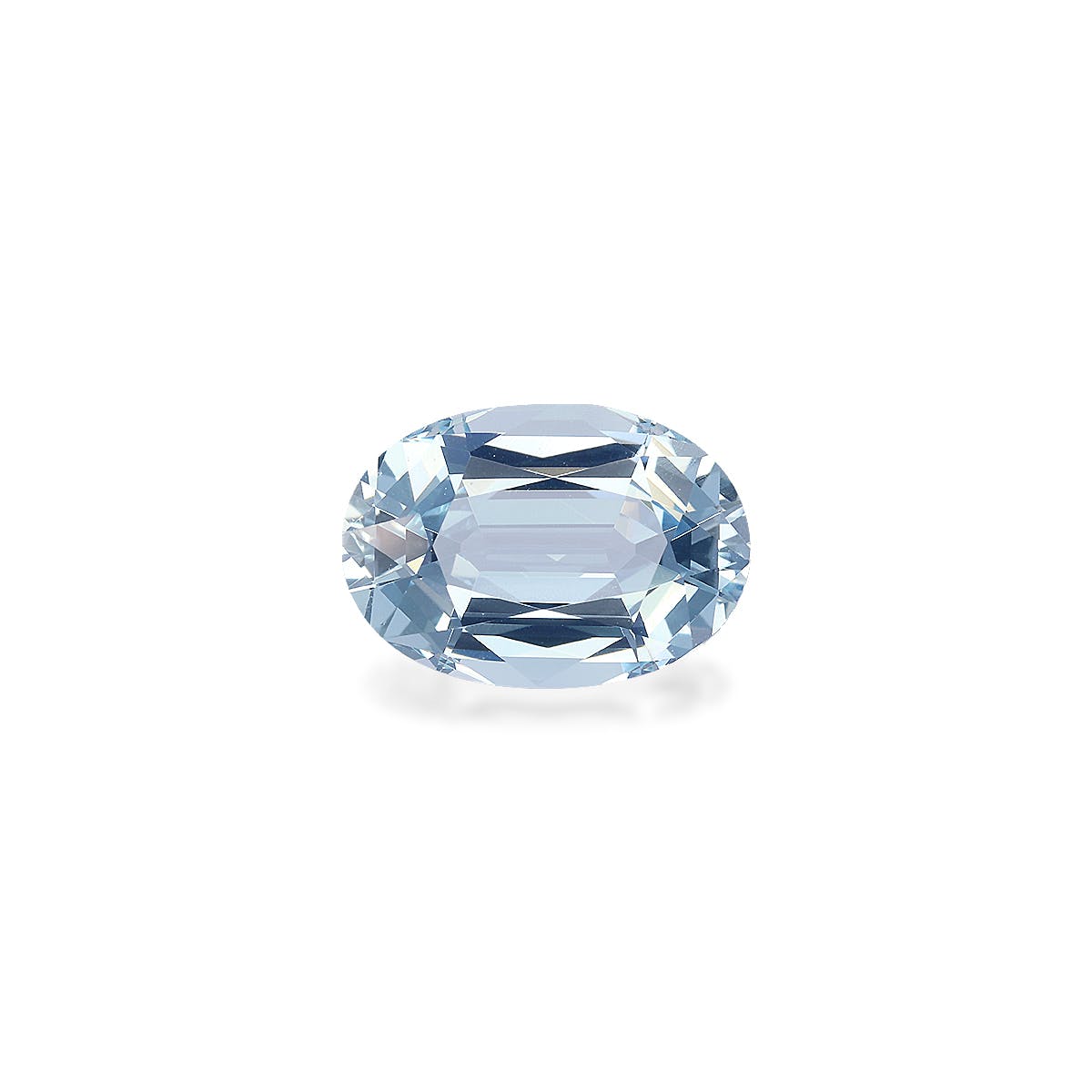 Aquamarine Oval Fine Step Cut Baby Blue