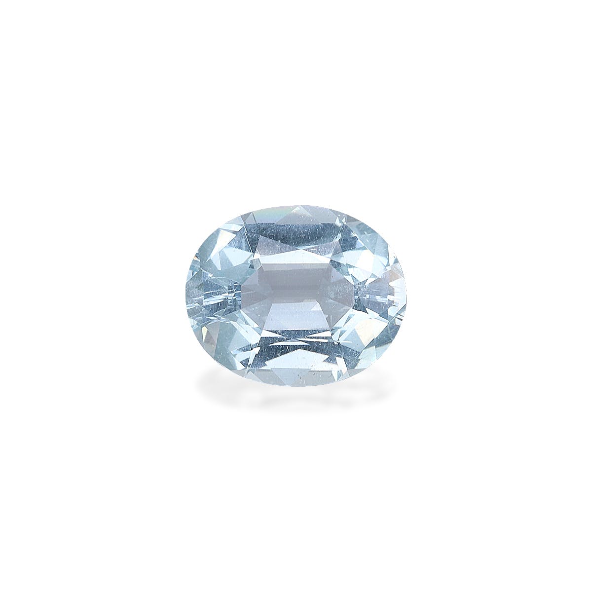 Aquamarine Oval Fine Step Cut Sky Blue