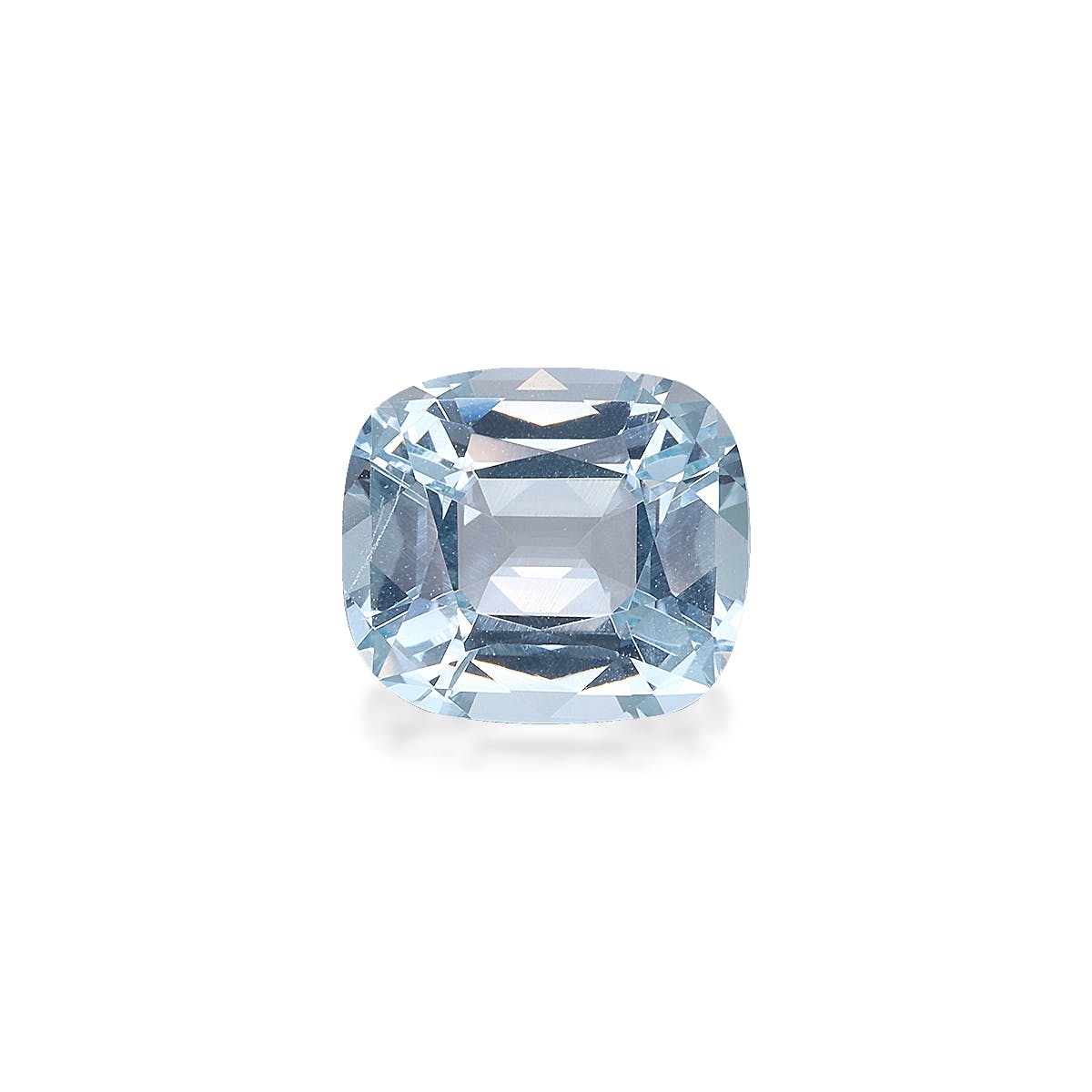 Aquamarine Oval Fine Step Cut Baby Blue