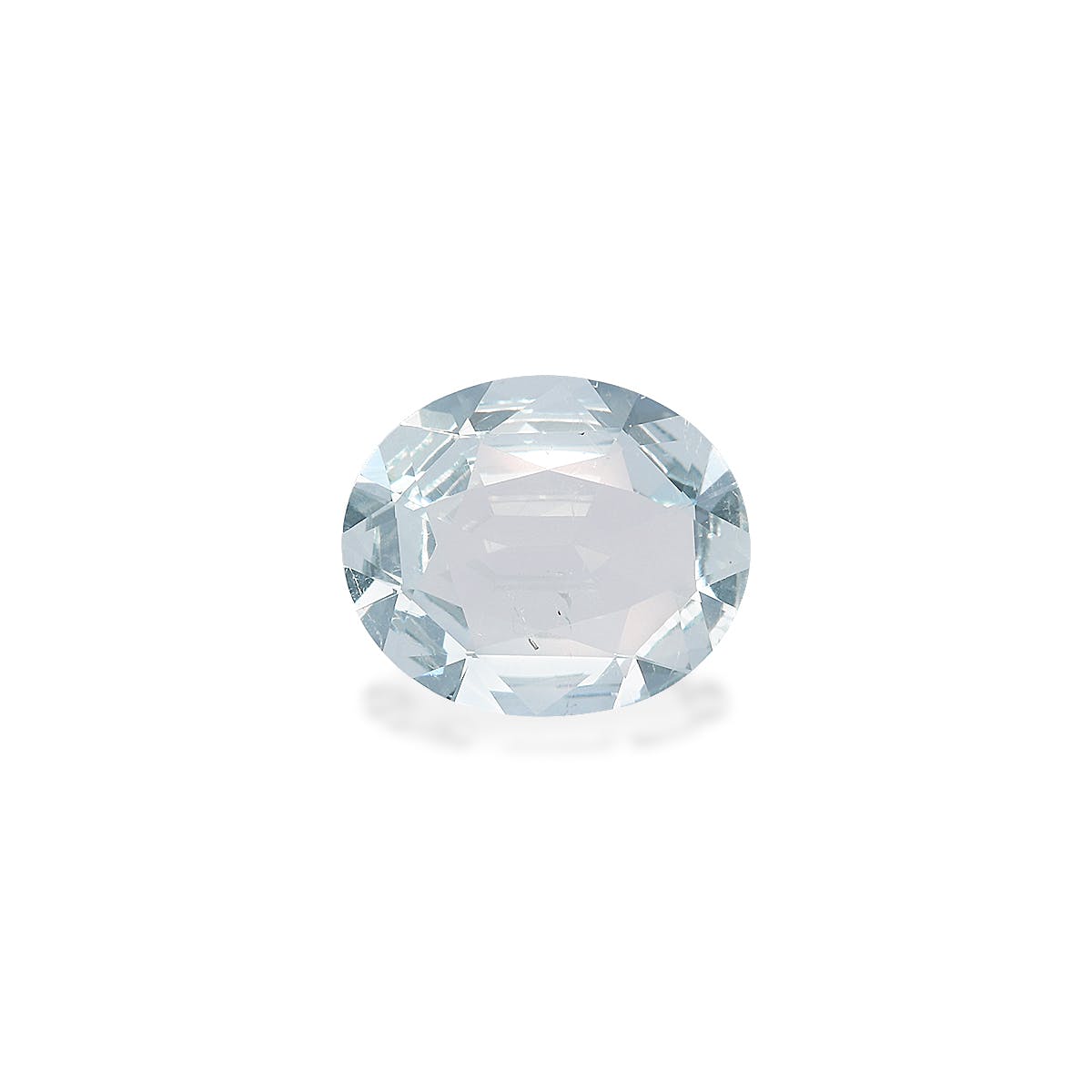 Aquamarine Oval Fine Step Cut Sky Blue