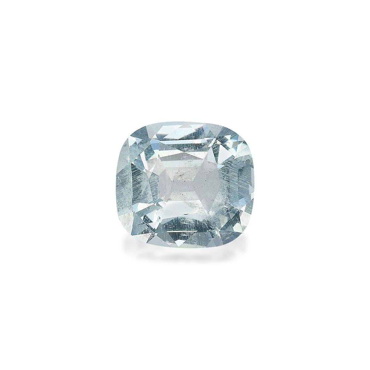 Aquamarine Cushion Fine Step Cut Sky Blue