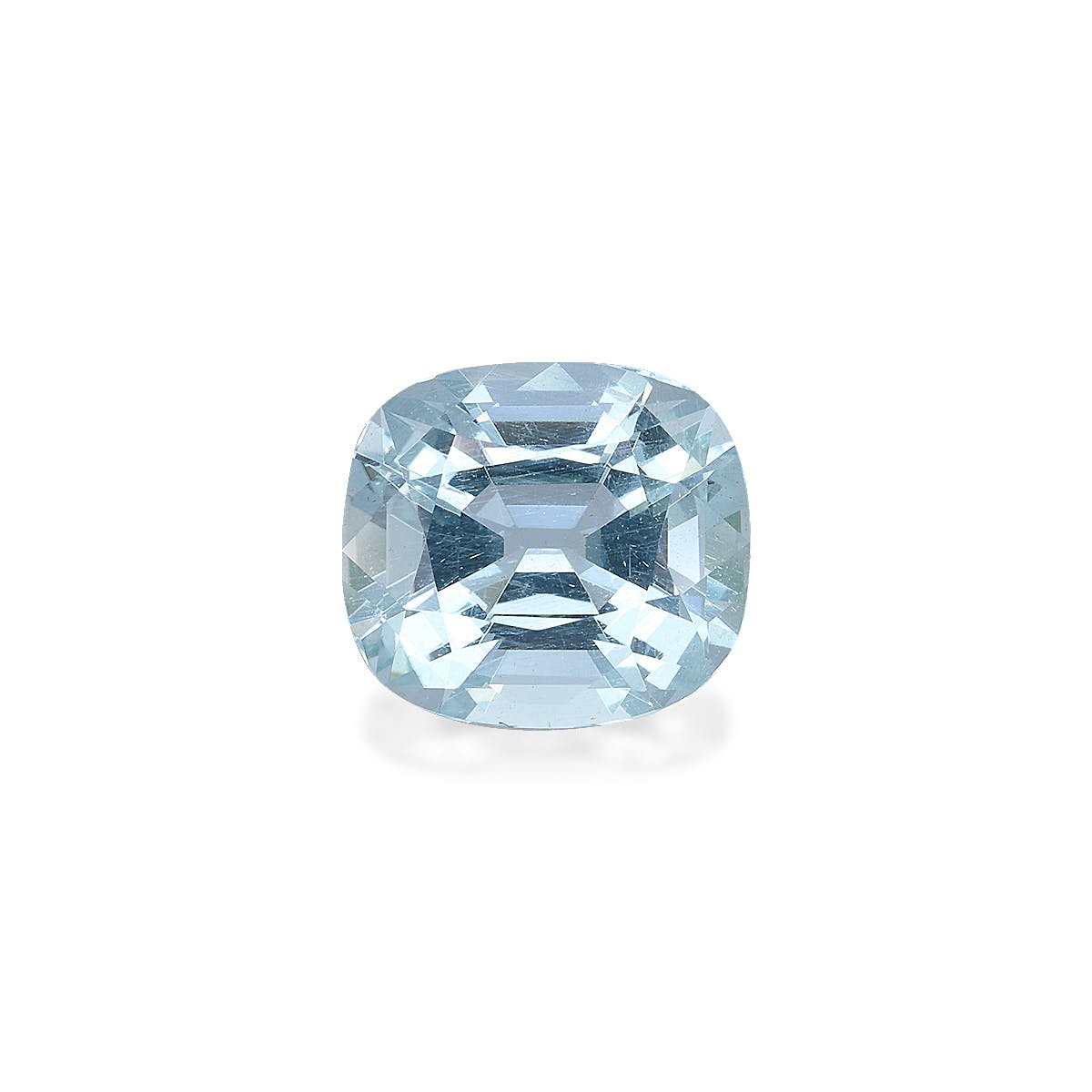 Aquamarine Cushion Fine Step Cut Baby Blue