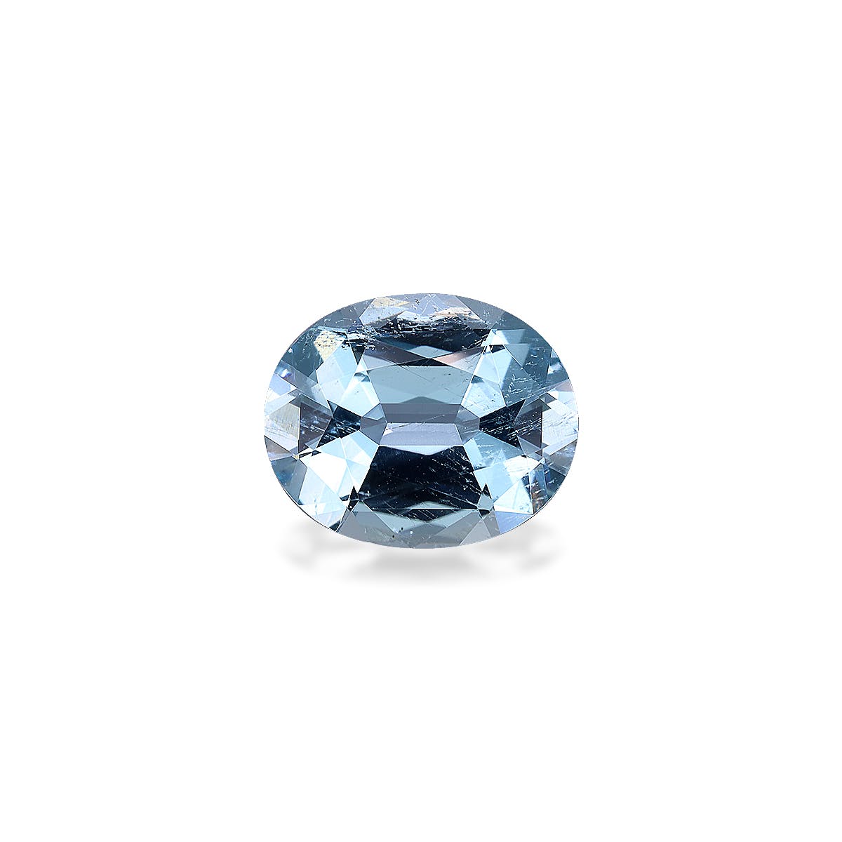 Aquamarine Oval Fine Step Cut Blue