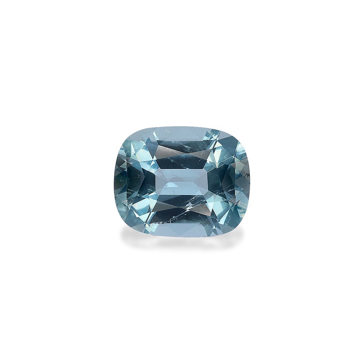 Aquamarine Cushion Fine Step Cut Baby Blue