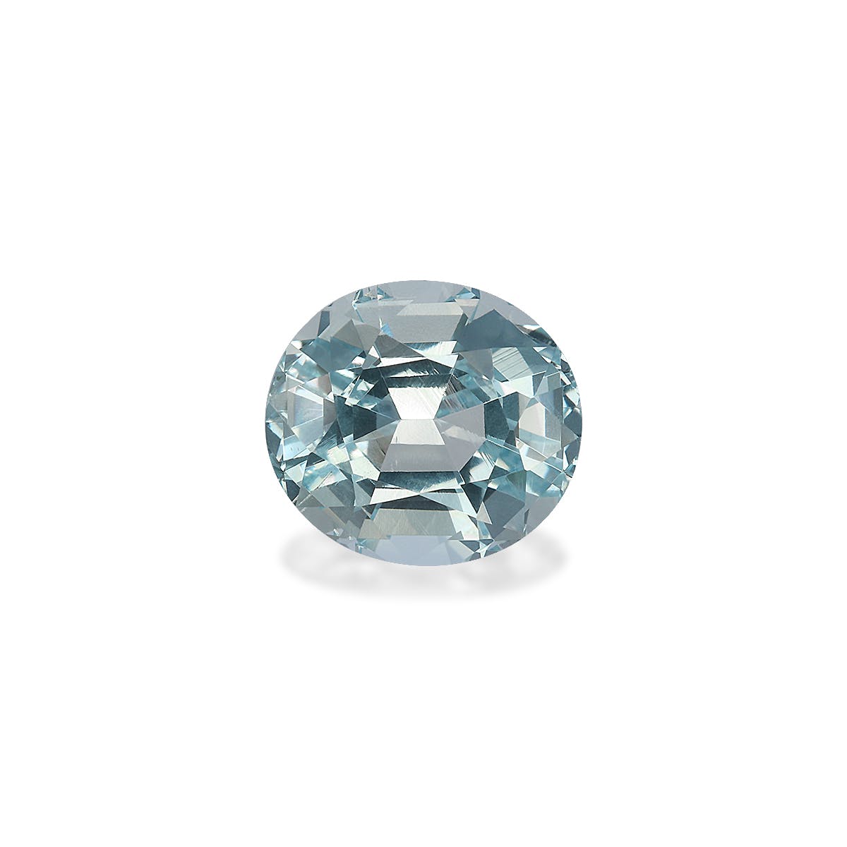 Aquamarine Oval Fine Step Cut Sky Blue