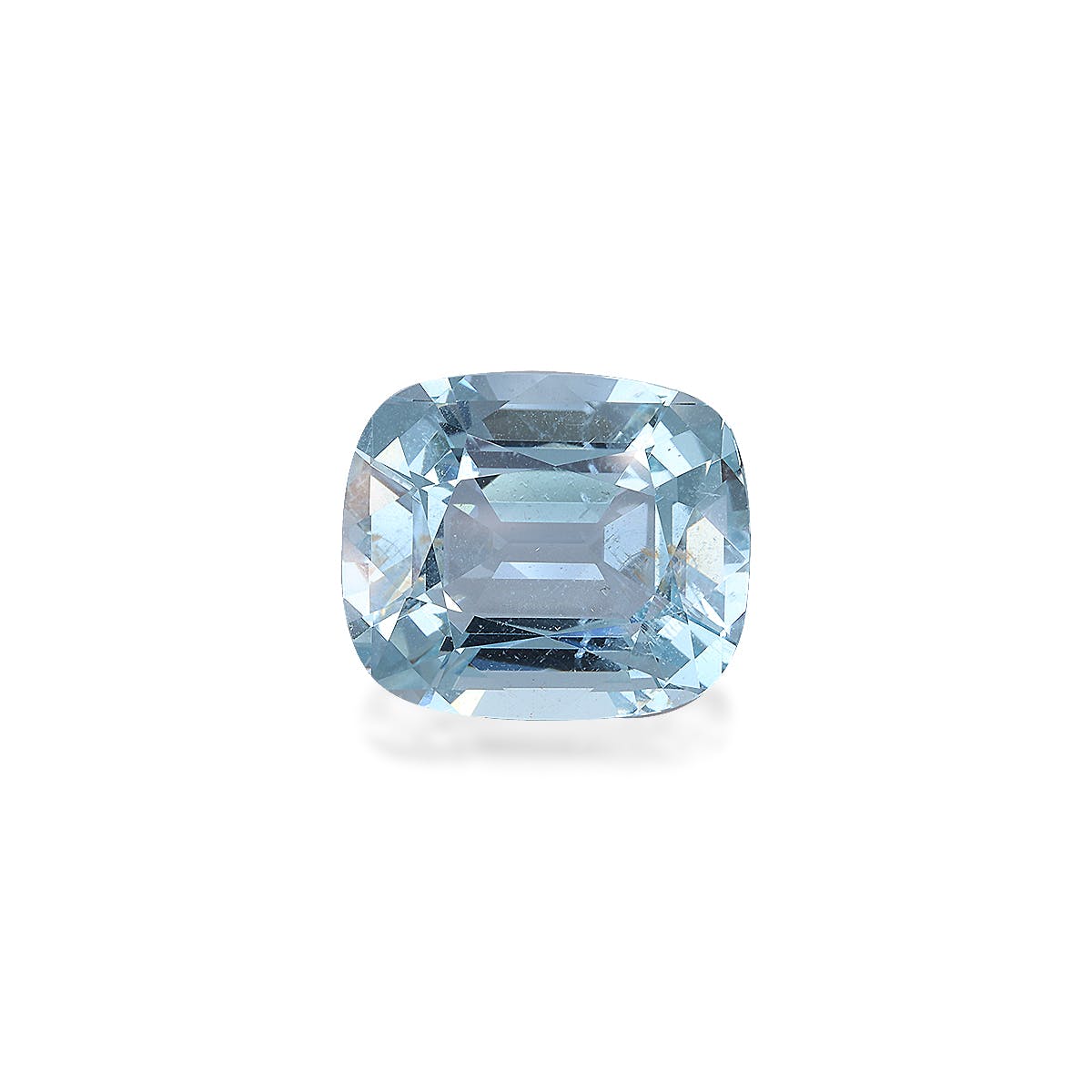 Aquamarine Cushion Fine Step Cut Baby Blue