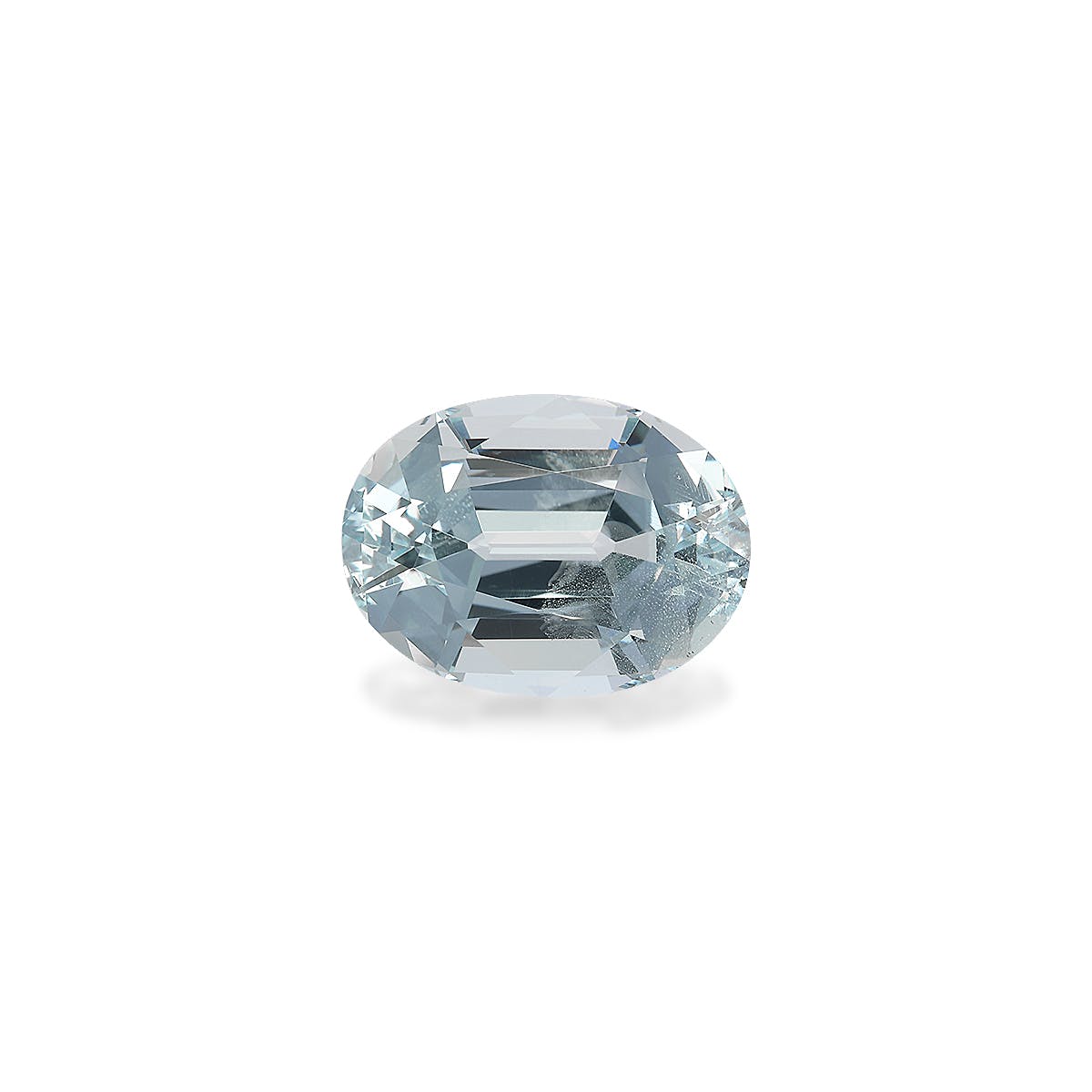 Aquamarine Oval Fine Step Cut Sky Blue