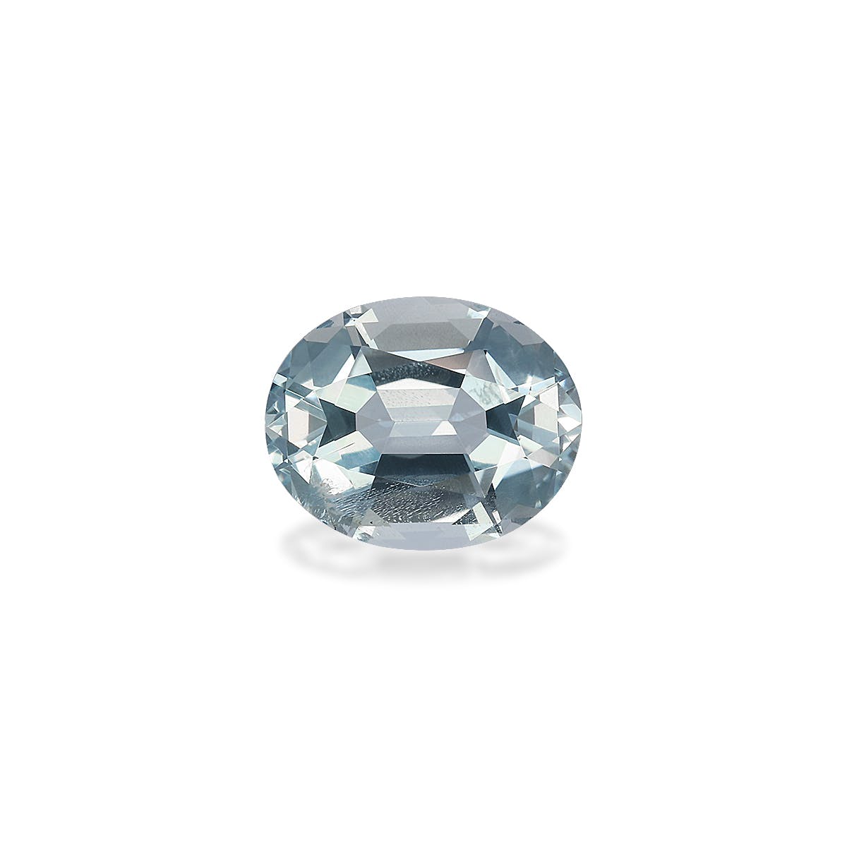 Aquamarine Oval Fine Step Cut Sky Blue