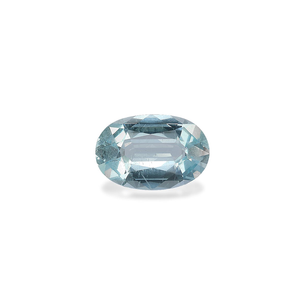 Aquamarine Oval Fine Step Cut Sky Blue