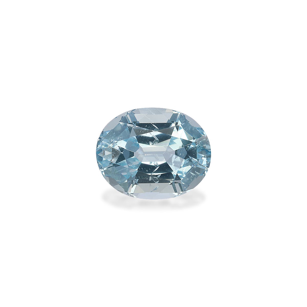 Aquamarine Oval Fine Step Cut Baby Blue