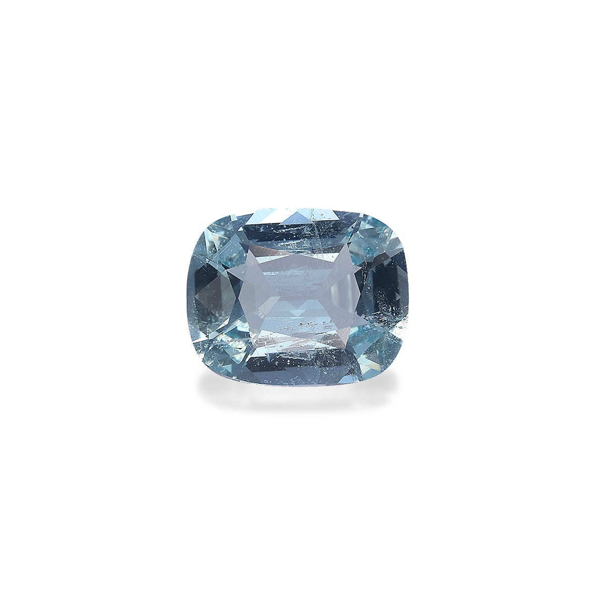 Aquamarine Cushion Fine Step Cut Baby Blue