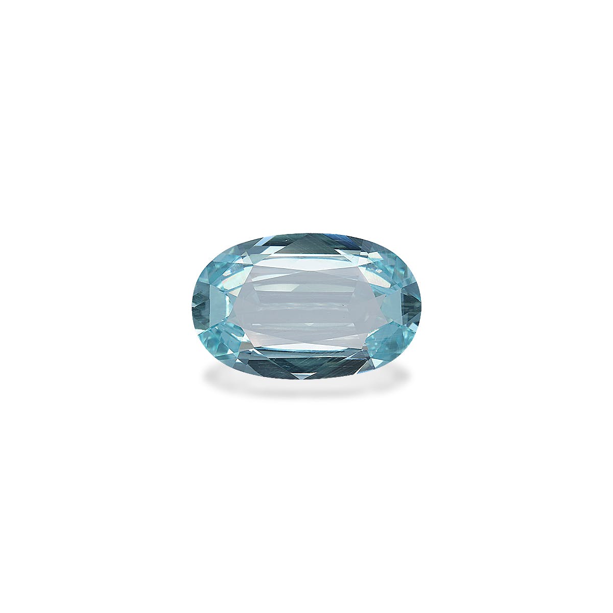 Aquamarine Oval Fine Step Cut Baby Blue