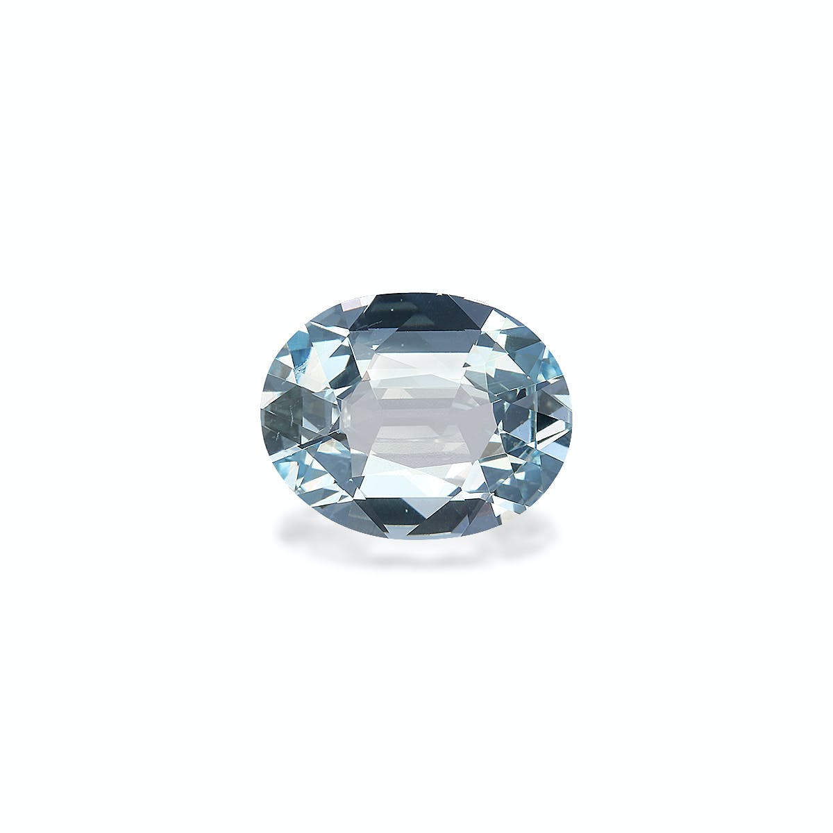 Aquamarine Oval Fine Step Cut Baby Blue