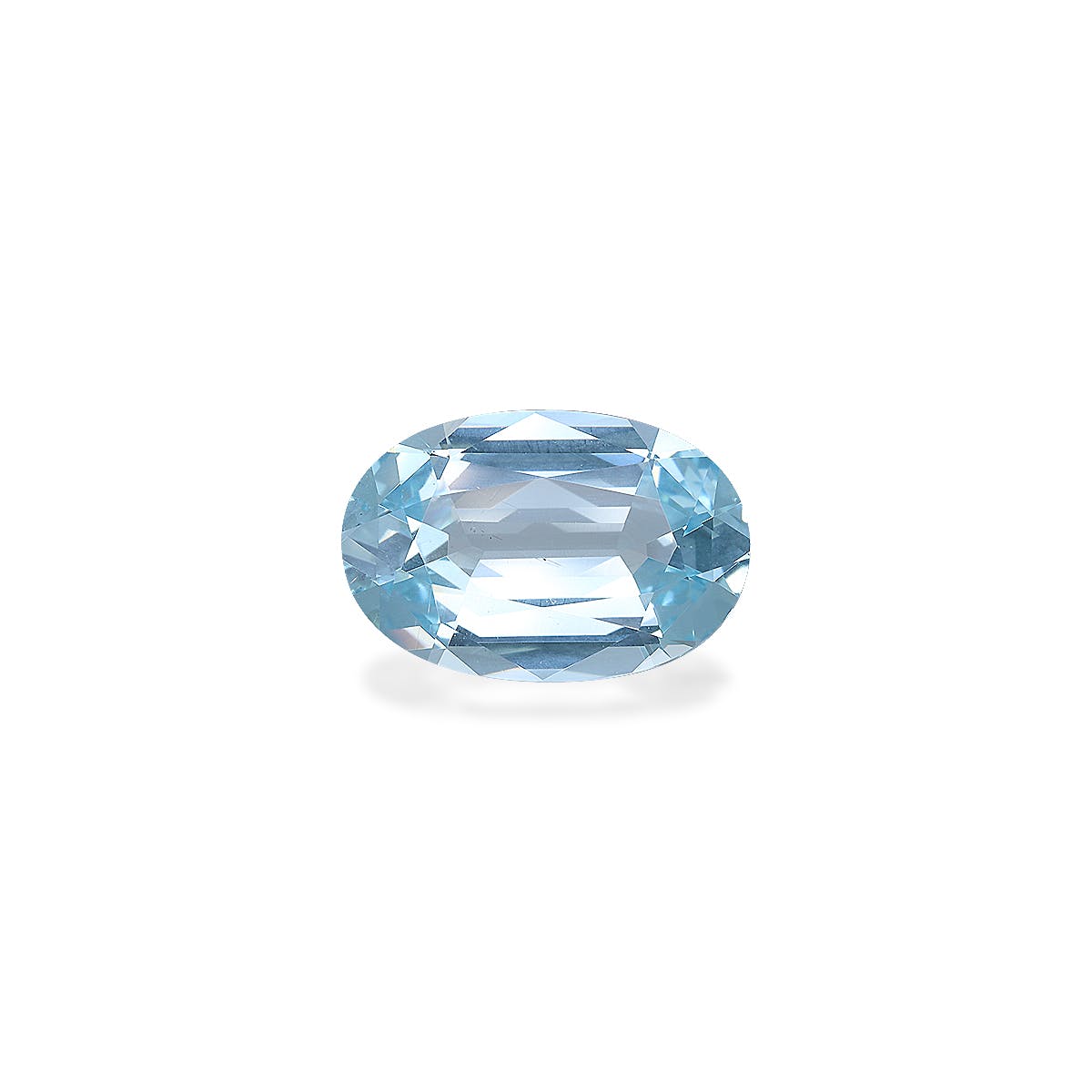 Aquamarine Oval Fine Step Cut Baby Blue