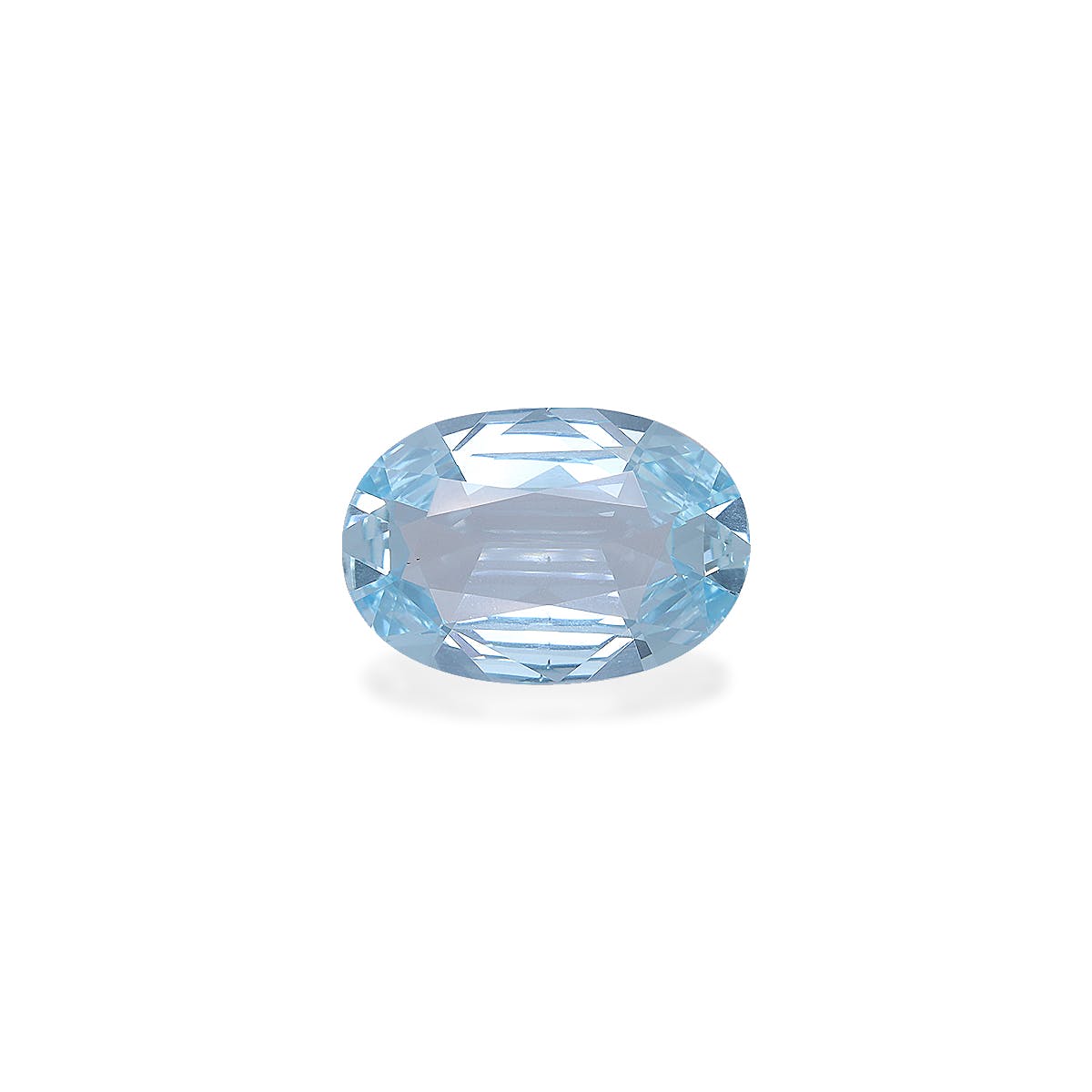 Aquamarine Oval Fine Step Cut Baby Blue