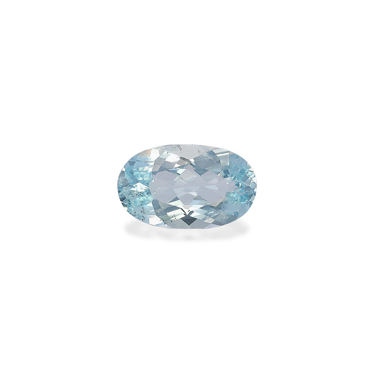 Aquamarine Oval Fine Step Cut Baby Blue