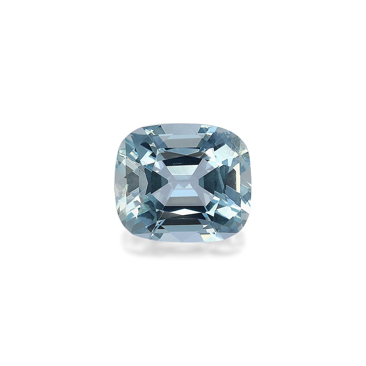 Aquamarine Cushion Fine Step Cut Baby Blue