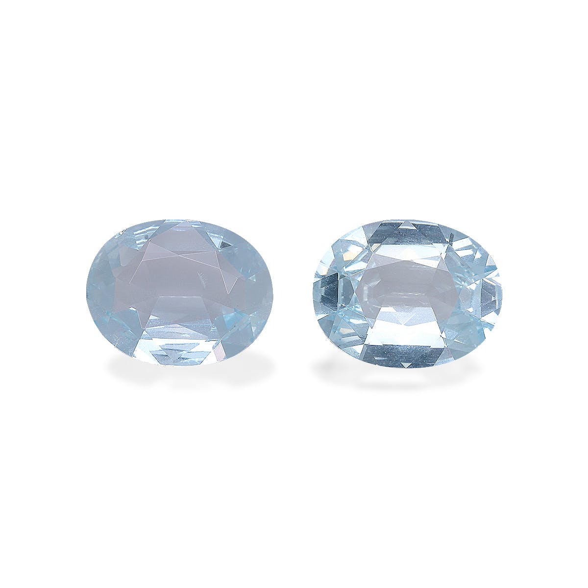 Aquamarine Oval Fine Step Cut Baby Blue