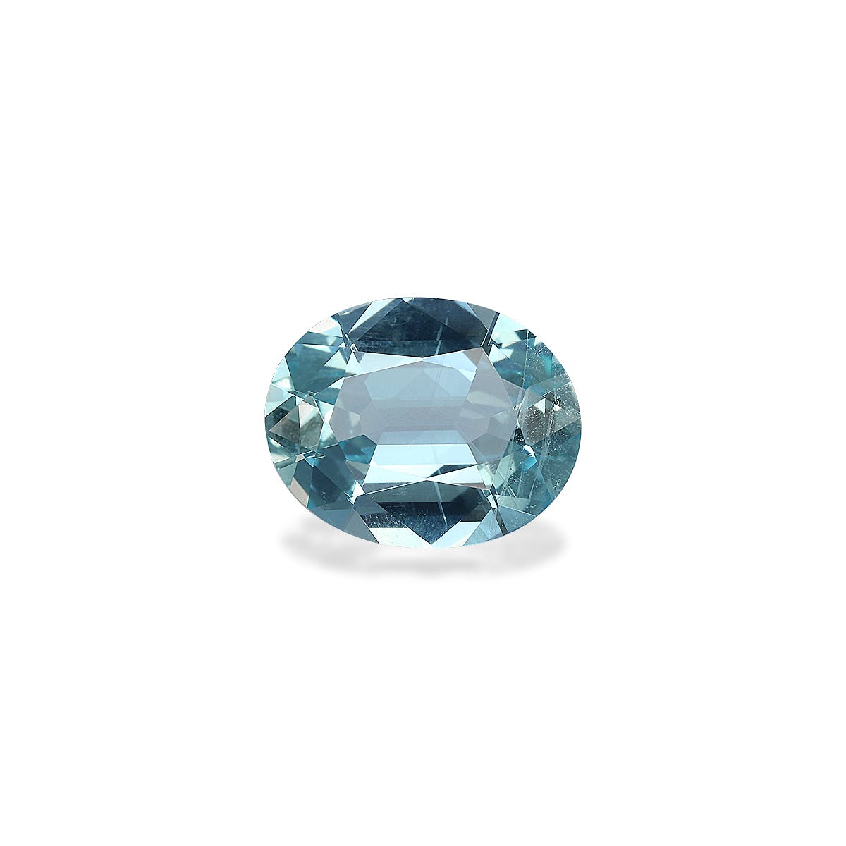 Aquamarine Oval Fine Step Cut Baby Blue