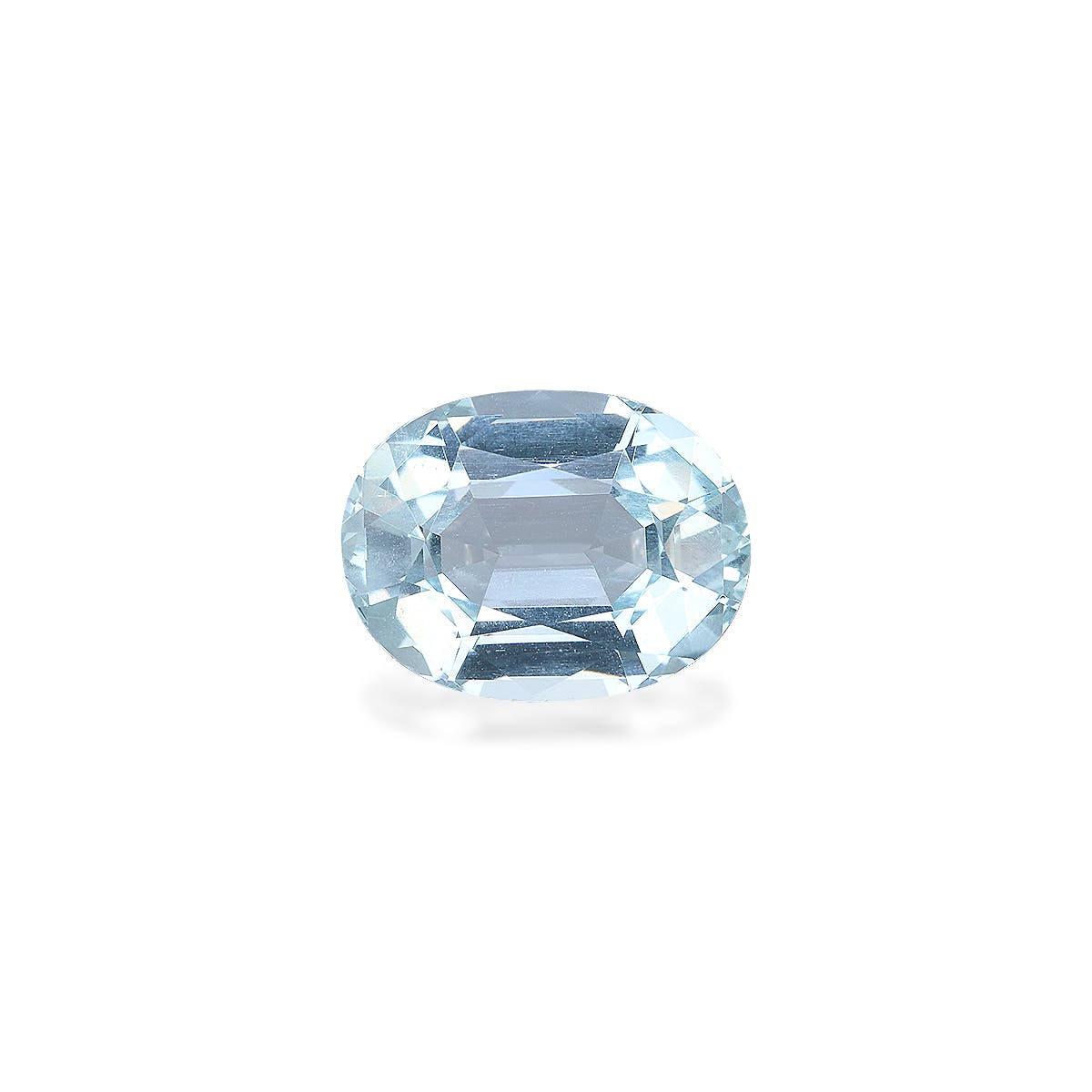 Aquamarine Oval Fine Step Cut Baby Blue