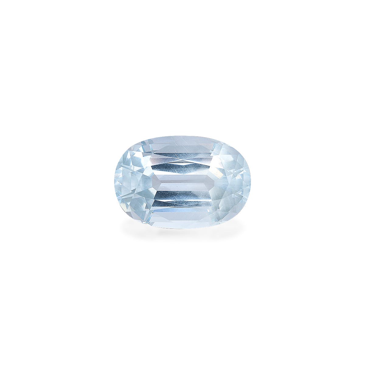 Aquamarine Oval Fine Step Cut Baby Blue