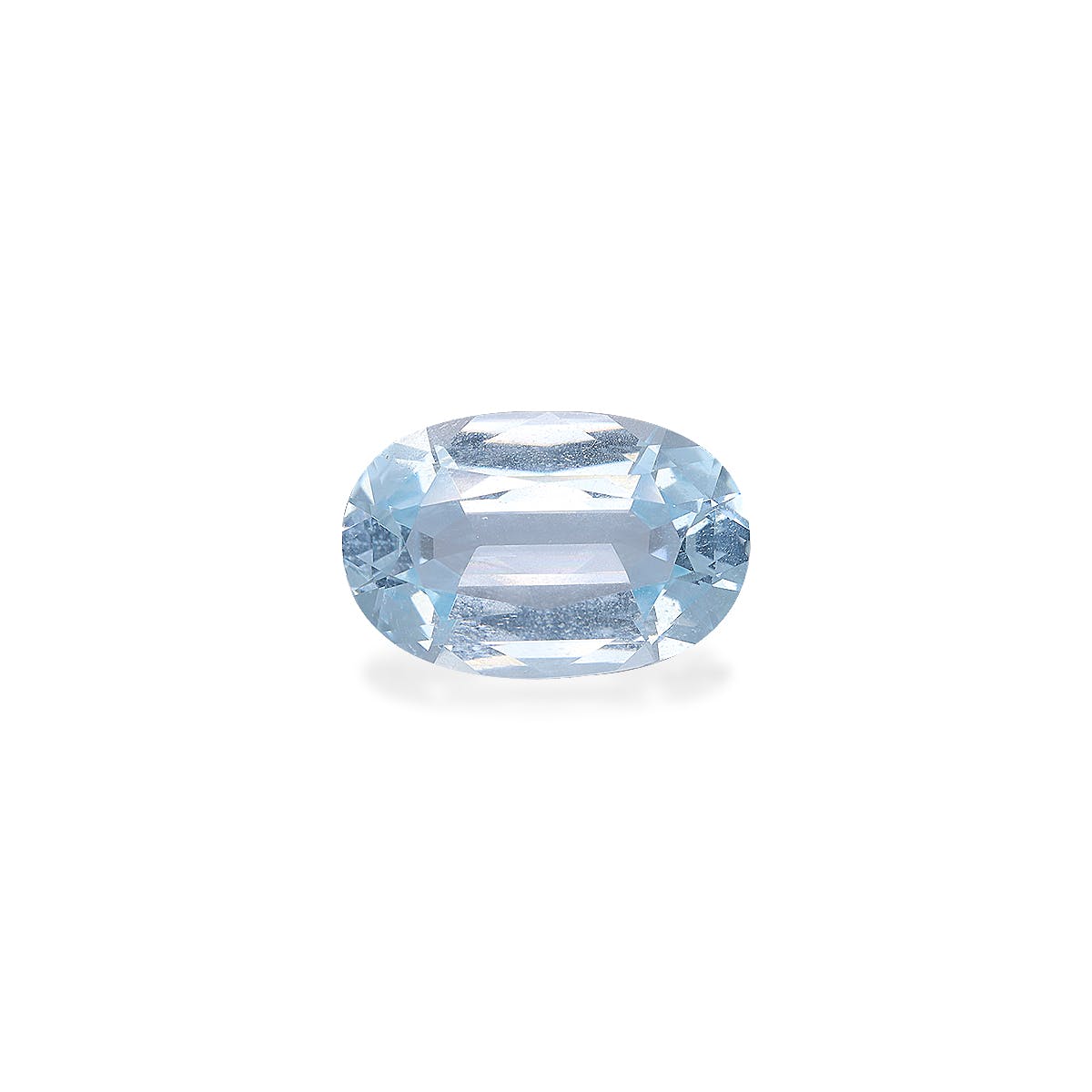 Aquamarine Oval Fine Step Cut Baby Blue