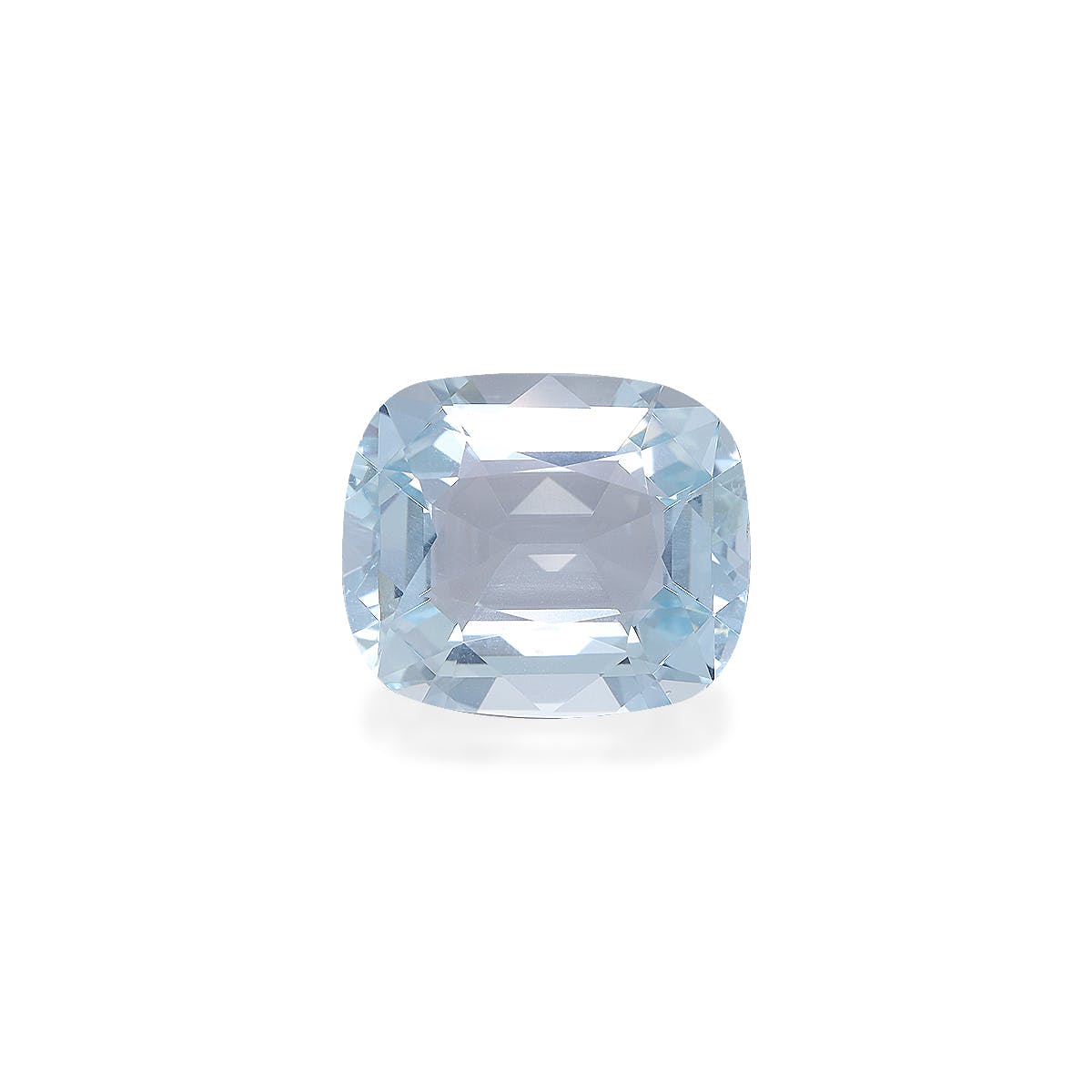 Aquamarine Cushion Fine Step Cut Sky Blue