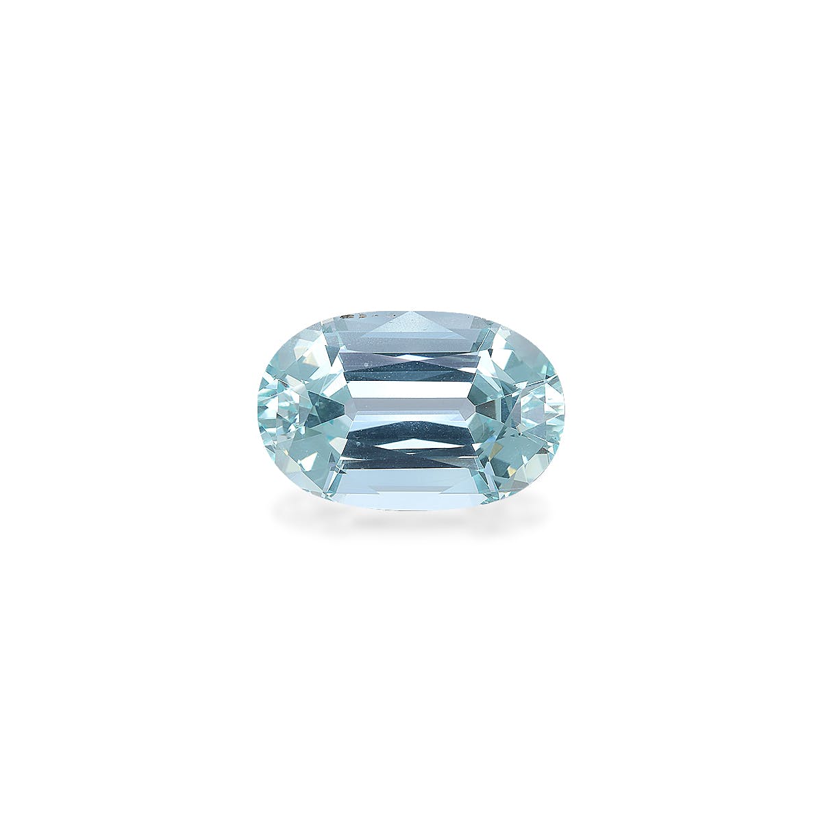 Aquamarine Oval Fine Step Cut Mint Blue