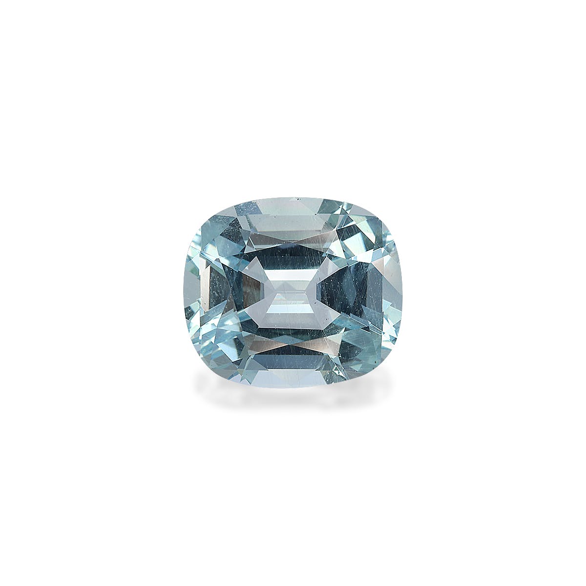 Aquamarine Cushion Fine Step Cut Sky Blue