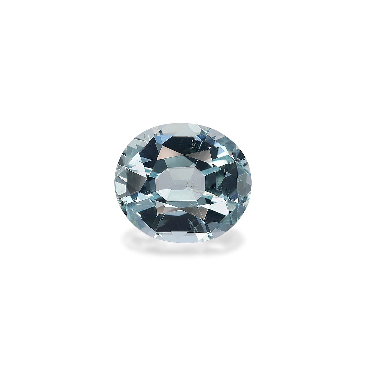 Aquamarine Oval Fine Step Cut Sky Blue