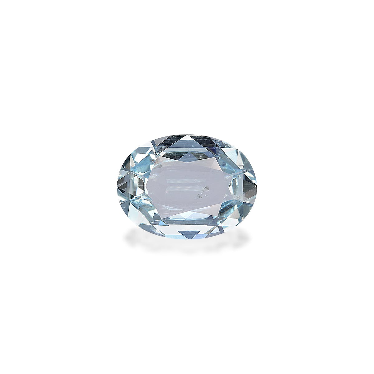 Aquamarine Oval Fine Step Cut Baby Blue