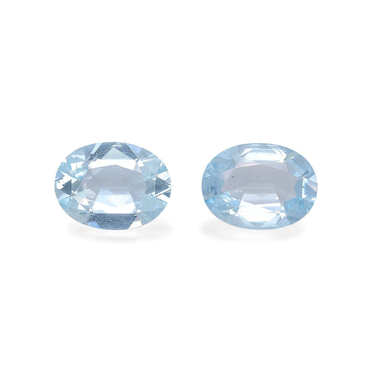 Aquamarine Oval Fine Step Cut Baby Blue