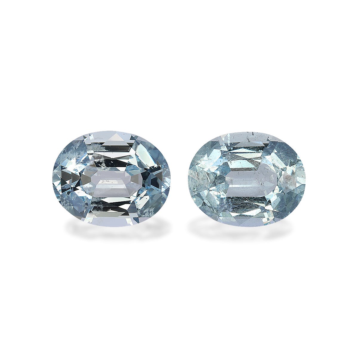 Aquamarine Oval Fine Step Cut Baby Blue